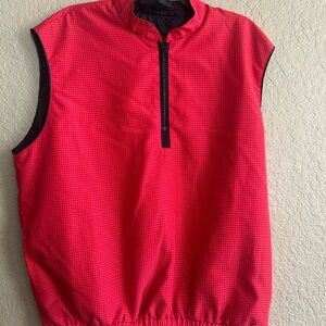 Descente Red Checkered Vest